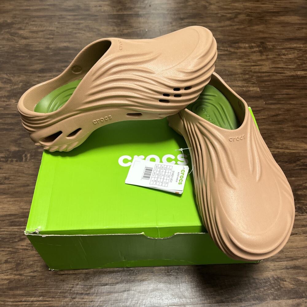 Crocs Echo Wave Mens Size 11 Slip On Shoes Clogs Cork Literide Footbed New